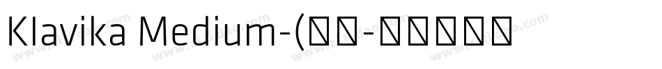 Klavika Medium-(常规字体转换